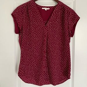 Fun 2 Fun | Cherry Polka Dot Silk Blouse